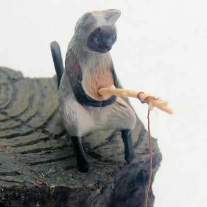 Mini Cat Desk Figurines 🐱 Set of 5 Cute, Hand-Painted Kitty Buddies to Brighten Your Space! 🎉✨