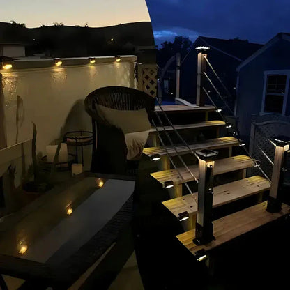 Solar Powered Waterproof Deck Lights for Outdoors