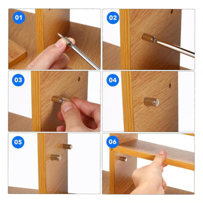 Pack Of 50 Count Self-Tapping Screws,Shelf Support Pegs,Shelf Pins with Non-Slip Sleeve