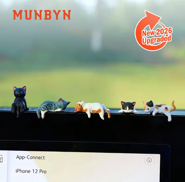 Mini Cat Desk Figurines 🐱 Set of 5 Cute, Hand-Painted Kitty Buddies to Brighten Your Space! 🎉✨