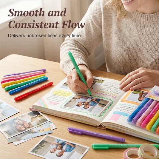 8PCS Dual Tip Curve Highlighter Set