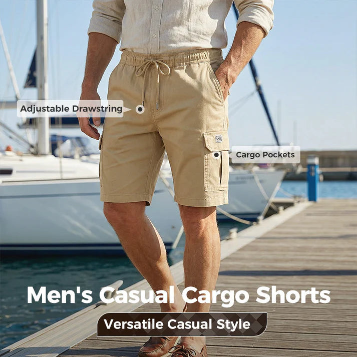 🎁2026 New arrivals 50% OFF💥Men's casual cargo shorts with drawstring waist | Pack of 3